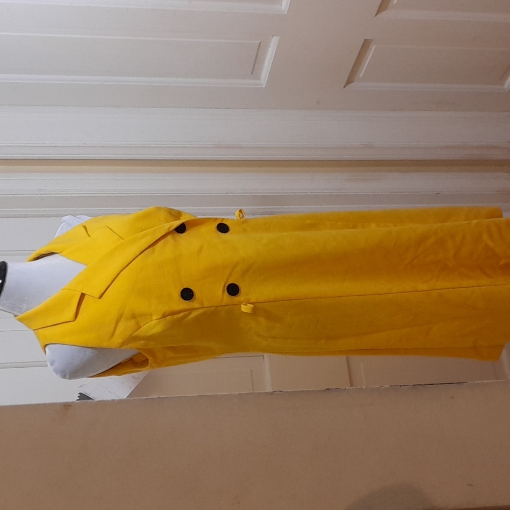 Yellow Casual Dress w/ Peek-a-Boo Back by Positive Attitude Plus Size 16 NWOT
